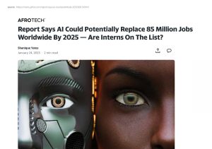 Report Says AI Could Potentially Replace 85 Million Jobs Worldwide By 2025